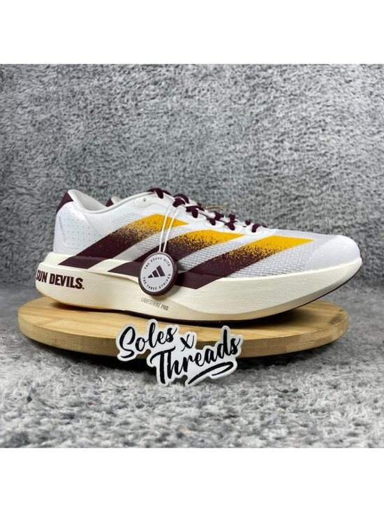Adidas Adizero Evo SL Arizona State Size 11 Men White Team Maroon Gold JQ4572